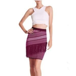 Romeo + Juliet Fringe Pencil Skirt